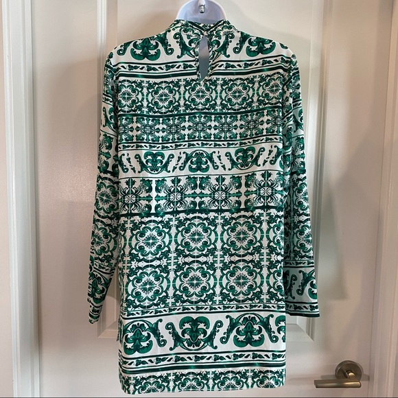 H&M Green & White Paisley Print Top Size 6 - Picture 7 of 9